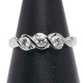 Pt900 プラチナ ダイヤ0.56ct リング 指輪 レディース 17号 【中古】